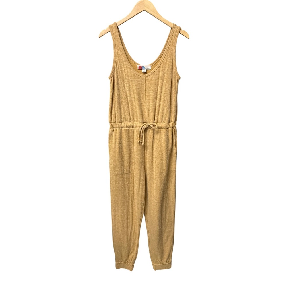 Free People Beach Bicoastal Romper Womens Small Yellow Boho Coastal Casual Comfy - Picture 5 of 11